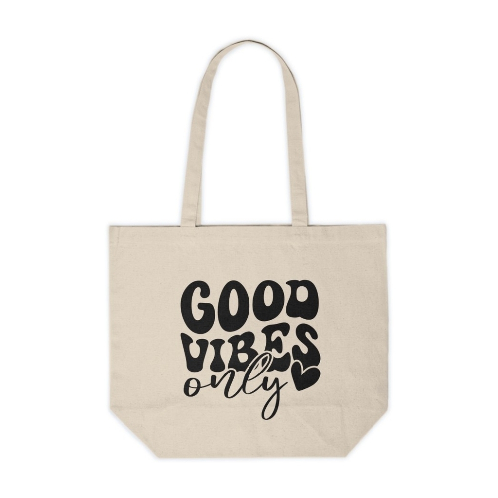 Good Vibes Only Custom Canvas Tote Bag